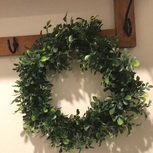 Hand Crafted Boxwood Faux Wreath Approx 12x12 Home Decor Final Sale